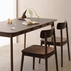 Silla de Comedor de Madera Maciza de Nogal Negro, Respaldo Minimalista, Silla para Comedor - Product Image 3