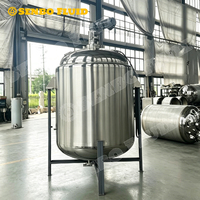 Cuve de mélange agitée de 5000 litres conforme à la norme ASME, à faible consommation, résistante à la pression, avec agitateur à racloir pour le latex