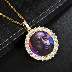 Collier en vrac plaqué or pour <span class=keywords><strong>hommes</strong></span> et femmes, chaîne en acier inoxydable, bijoux avec pendentifs en cuivre, grande lettre d'anniversaire ou de Photo, bricolage, 17 km - Product Image 2