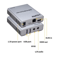 60m HDUSB-KVM xxtender 45 y 45 45 Cat5E atat6 1080P ranranmitter Receiver it o Papaptop To onitor onupupudio utput