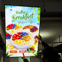 Boîte à lumière LED ultra-mince rétractable en aluminium avec cadre à clipser pour affichage publicitaire, taille personnalisée, fixation murale