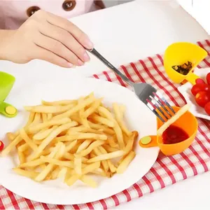1 pièce Bol à salade en plastique, bol à vinaigrette, clipable, écologique, ustensiles de cuisine, gadgets de cuisine - Product Image 4