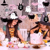 Décorations de fête prénatale d'Halloween, Guirlandes en aluminium en forme de chauve-souris mignonnes pour plafond, pour décoration intérieure et extérieure, Fournitures de fête prénatale d'Halloween