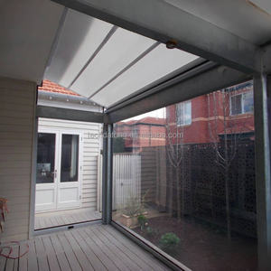 Водонепроницаемые прозрачные наружные рулонные шторы из ПВХ с застежкой-молнией, электрические выдвижные дорожки для внутреннего дворика, встроенная установка - Product Image 3