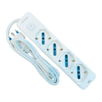 Prise italienne 16A Prise italienne à 4 positions Connecteur électrique à 4 prises pour usage domestique 1.5 mLongueur de câble nominale 16A