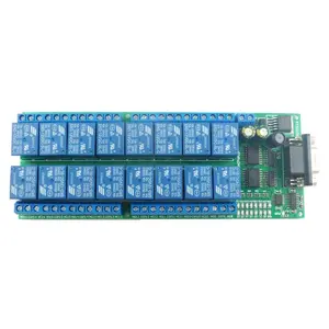 Taidacent RS232 Relay Module DB9 Female Interface Serial Remote Control Switch R223C16 12Volt Delay Relay 16 Channel Relay Board