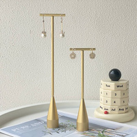 Présentoir Organisateur de Bijoux Portable de Luxe en Laiton Fait Main avec Buste de Mannequin et Logo Personnalisé pour Boucles d'Oreilles, Bagues et Colliers