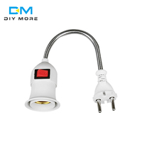 Prise US/UK/EU E27 douille d'ampoule à base à vis 110V 220V porte-ampoule LED adaptateur de convertisseur de courbure flexible Base de lampe à LED avec interrupteur