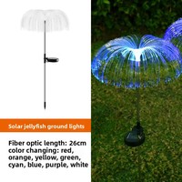 Großhandel 7-Farbig Wechselnde Solar-Weihnachtsbaum-Lichterkette LED-Glasfaser Außendekoration für den Garten