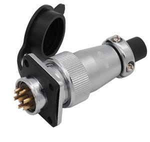 WS16 IP67 2pin 3pin 4 पिन 5pin 6pin 7pin 8pin 9pin धातु वर्ग निकला हुआ किनारा चेसिस पैनल माउंट विमानन केबल कनेक्टर - Product Image 4