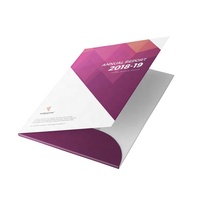 Pochette porte-documents en papier imprimée en couleur personnalisée avec logo sur mesure pour factures et documents professionnels