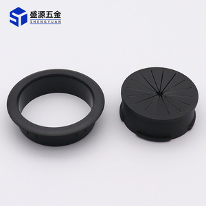 <b>Round</b> Cable Hole Cover For Desk 6060 Dustproof Plastic Sealing Cap With Bolt Inserting Type Black Brown White Gray Durable - Product Image 4