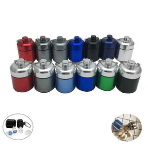 NOUVEAU Pot de rangement étanche en alliage d'aluminium 27*42mm pour bouchons d'oreilles, pilules, médicaments, avec porte-clés, idéal pour les voyages - Product Image 1