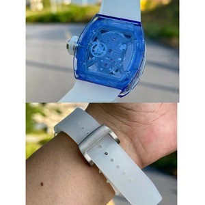 26 Relojes Mecánicos Automáticos de Cristal Azul con Diseño de Calavera y Tourbillon, Estilo Moderno - Product Image 5