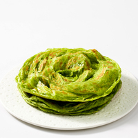 Paratha croustillant saveur oignon vert, certifié Halal, en morceaux torsadés, 12 kg en sac, pour enfants, surgelé