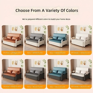 Juego de muebles de sala convertible, sofá <span class=keywords><strong>cama</strong></span> comprimido, muebles de sala con almacenamiento metálico para hotel, apartamento, casa de huéspedes, resort - Product Image 3