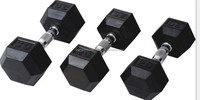 Ensemble d'haltères de musculation en fonte recouvertes de caoutchouc réglables Vobell VBL Deluxe Nouveau Style