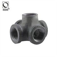 Connecteurs de tubes en acier inoxydable SDS à trois voies (30 mm 10 mm) - Raccords noirs galvanisés à basse pression norme DIN pour l'alimentation en eau