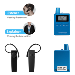 Cầm tay không dây Ear-Hook Receiver Microphone Tai nghe Thì Thầm âm thanh hướng dẫn hệ thống cho <span class=keywords><strong>tour</strong></span> du lịch hướng dẫn đồng thời giải thích cho - Product Image 4