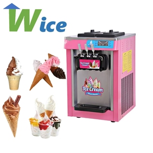 Machine à glace molle WICE Factory 2+1 saveurs mélangées, 2 conteneurs de 4L, prix abordable pour les restaurants rapide, les cafés, haute productivité - Product Image 4
