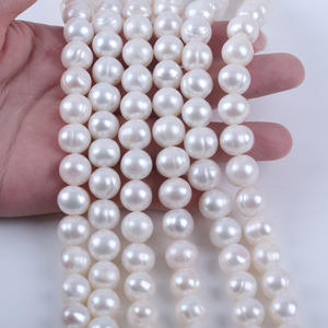 Vente en gros de perles de bouton d'eau douce naturelles de 12-13 mm, perles de bouton roses semi-finies pour accessoires de bijoux DIY - Product Image 5