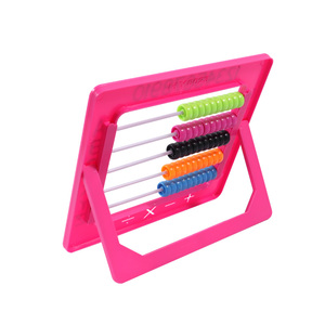 Foska Papelería Mayoristas Adición Resta Multiplicación División Contar Juguetes Ábaco de plástico con 50 cuentas de colores - Product Image 3