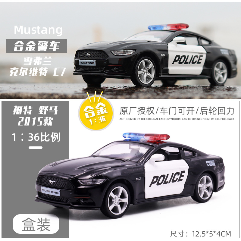Voiture de police Ford Mustang 1/36
