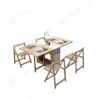Ensemble de chaises de table de salle à manger en bois extensible Chaises de table à manger peu encombrantes