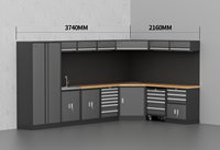 Armoire de rangement d'outils modulaire sur mesure OEM avec éclairage LED, plan de travail industriel en acier laminé à froid amovible, capacité de charge de 500 kg