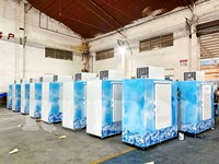Congélateur à glace commercial pour restaurant extérieur, bac de stockage de glace grande capacité avec contrôleur de température numérique