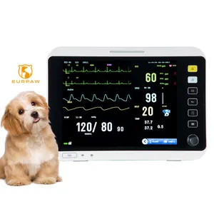EURPET אמיתי צבע TFT מסך Pet טיפול נמרץ נטענת צג דם חמצן מדד לחץ דם הולטר וטרינרית צג