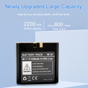 NOUVEAU 2200mAh VB18 VB-19 VB19 Batterie de remplacement pour GODOX V850 V860 V850II V860IIC V860IIN V860IIS V860IIF V860IIF NEEWER TT850 - Product Image 3