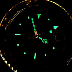 Bliger นาฬิกาหรูสำหรับผู้ชาย NH34 <span class=keywords><strong>GMT</strong></span> 40มม. เคสสีโรสโกลด์ทูโทนหน้าปัดสีน้ำตาลสีทองสีเขียวไพลินแก้วเรืองแสง - Product Image 6