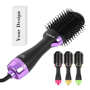 0728 All Hair Types Volumizer Multi-styler <b>Smooth</b> Curls Drying and Straightening in One Hot Air <b>Brush</b> Blow Dryer - Product Image 3