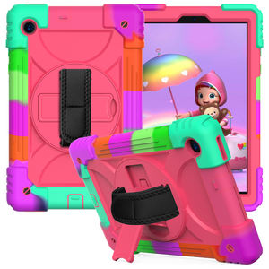 Arc-en-ciel Étui à <span class=keywords><strong>Tablette</strong></span> Pour <span class=keywords><strong>Lenovo</strong></span> Tab <span class=keywords><strong>M10</strong></span> <span class=keywords><strong>Plus</strong></span> 10.3 Pouces TB-X606F/TB-X606X Avec Dragonne + Bandoulière + Couverture de Béquille - Product Image 1