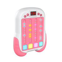 Máquina de juego de ritmo manual, tablero de baile de dedo de puntuación eléctrica, juego Pop de empuje rápido con música y luz