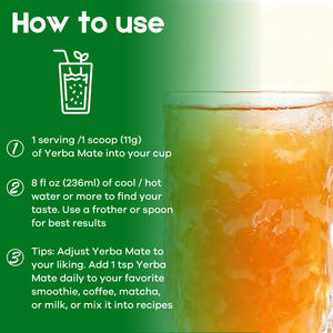 Мгновенный порошок Yerba Mate персиковый манго Львиная Грива L-теаниновые пробиотики пребиотики для энергетического здоровья кишечника - Product Image 6