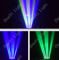 Projecteur LED mobile 5 têtes RGBW à faisceau, éclairage de scène DJ, lumière de jour pour parc à thème, stroboscope rotatif, effet de poursuite, DMX512, en alliage d'aluminium