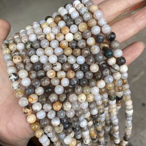 4mm 6mm 8mm 10mm Natural Bamboo Leaf <strong>Agate</strong> <strong>Beads</strong> Natural Gemstone Smooth Round <strong>Agate</strong> <strong>Beads</strong> for DIY Beading Jewelry Making - Product Image 5