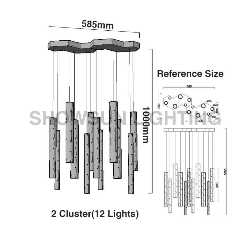 W585mm x H1000mm(12 Lights)