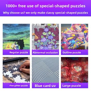 Rompecabezas de Dibujos Animados con Diseño Personalizado, Acabado de Terciopelo MCX, 500/1000 Piezas, Tarjetas Grises/Azules/Blancas, Embalaje con Logotipo Personalizado - Product Image 3