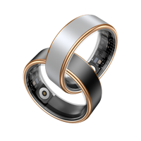 Anneau intelligent élégant en acier inoxydable, moniteur de santé, suivi de la fréquence cardiaque, du taux d'oxygène dans le sang, du sommeil, étanche IP68, télécommande