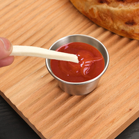 Mini-coupelles personnalisées rondes en acier inoxydable pour assaisonnements et sauces