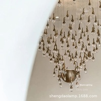 Lustre LED personnalisé en cuivre, design aubergine, double fonction (suspendu/sur socle), pour hôtel/villa/restaurant/chambre privée, luxe