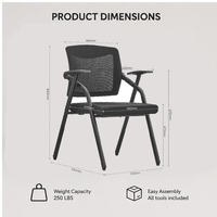 Chaises de salle d'attente de bureau, chaises de formation scolaire avec tablette, chaises de salle de conférence personnalisées