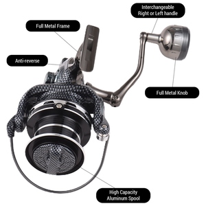 Moulinets de pêche filature métal longue coulée moulinet <span class=keywords><strong>serpent</strong></span> motif DE couleur 14 + 1 rapport de vitesse haute vitesse moulinets de pêche Ultra lisses - Product Image 5