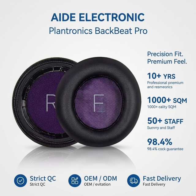 Replacement Ear Pads Cushions for Plantronics BackBeat Pro Wireless Headphones Earpads with Memory Foam Softer Protein Leather