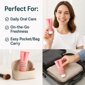 Rosa Erdbeer-Geschmack Mundgel Tägliche Mundpflege-Essentials zur Beruhigung der Schleimhaut & Erfrischung des Atems - Product Image 4