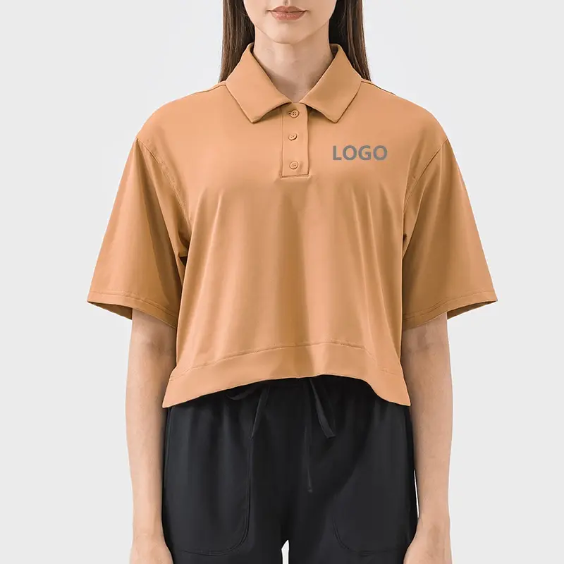 T-shirt décontracté uni de haute qualité OEM Polo personnalisé Vêtements de golf Polos pour femmes