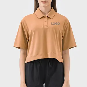 OEM kaus Polo kasual polos wanita, Kemeja Golf kualitas tinggi